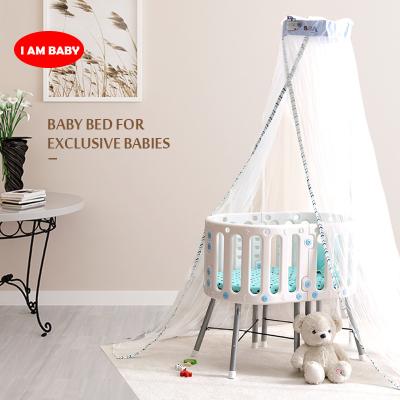 China Multifunctional Nordic Folding Crib CHILDREN Durable+adjustable+Mobile Baby Crib Baby Swing Cribs for sale