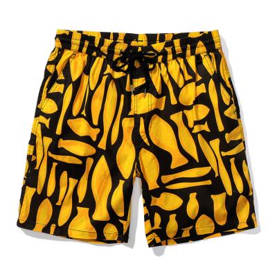 China Men's Summer Beach Loose Swim Trunks Cotton Sunscreen Male Casual Breathable Quick Dry Breathable Surfing Trunks for sale