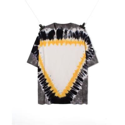 China Hot Sale American Fashion T-shirt Short Sleeve Tie Dye Fashion Clothes Anti-pilling for sale