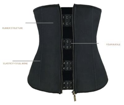 China Fat Body Shaper Women Burning Waist Cincher Waist Trainer Corset Shapewear Double Control Body Shaper Wholesale Black Tummy for sale