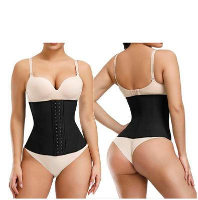 China 2022 New Factory Wholesale Antibacterial Women Plus Size Waist Shaping Tummy Flat Corsets Sweat Shaper Latex Waist Trainer Steel Boned 9 for sale