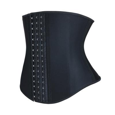 China Custom Latex Waist Trainer Women Crochet Belt For Ladies Logo Waist Trimmer Shaper Black Amazon Antibacterial Waist Trainer Tops for sale