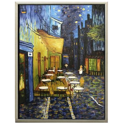 China Wholesale Eco-Friendly Famous Wall Art Decor Hand Prainted Painting of Recyclable Materials for Living Room Handmade Van Gogh Cafe Oil Painting for sale