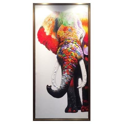 China Custom Home Decor Painting Elephant Picture Oil Painting OEM/ODM Eco-friendly Recyclable Materials Oil Painting By Christmas Gift for sale