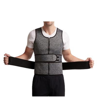 China Wholesale QUICK DRY Neoprene Waist Trainer Tummy Cincher For Men Slimming Invest Shapewear Adjustable Waist Trimmer Belt Tank Top for sale