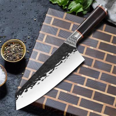 China Sustainable Butcher Style 7 Inch Forged Stainless Steel Kitchen Knife for sale