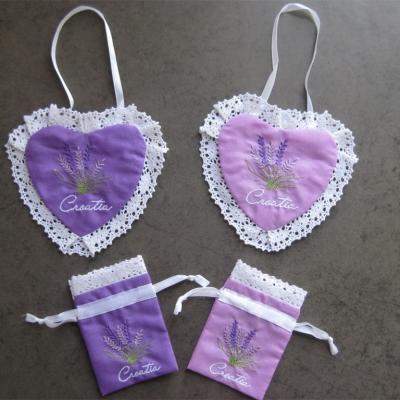 China Europe Safety Valve Drawstring Embroidered Lavender Sachet Bag for sale