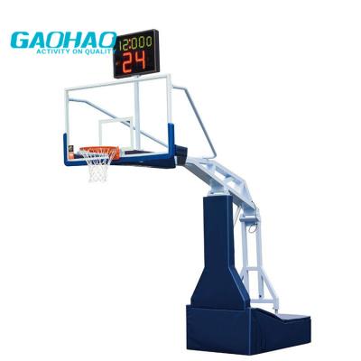 China GAOHAO Electro Hydraulic Basketball Backstop FIBA ​​Approved Competition Level Club Gym School Basketball Backstop for sale