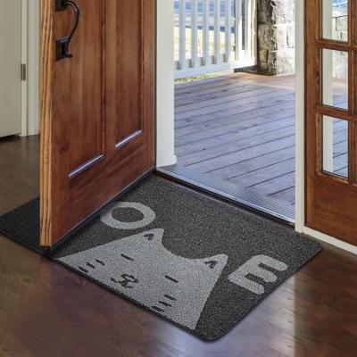 China Innyluck Washable Home Cat Door Mat Welcome Mats Outdoor Entrance Mats For Shoe Scraper for sale