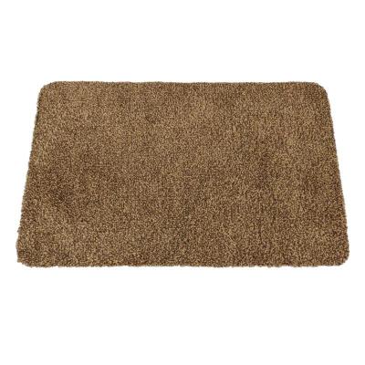 China Amazon Selling Brown 100%Polyester Mat Washable Warm Absorbent Entrance Microfiber Mat For Home for sale