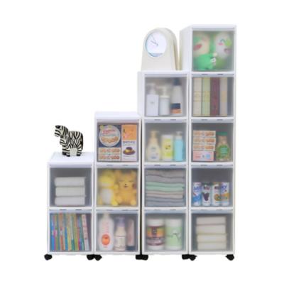 China Home Daily Use Stacking Design Saves Space Organizer Plastic Drawer Storage Cabinets for sale