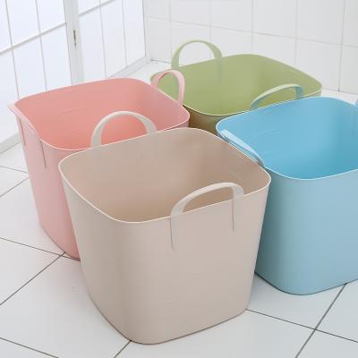 China Sustainable PE Fabric Storage Basket Garden Plastic Water Bucket for sale