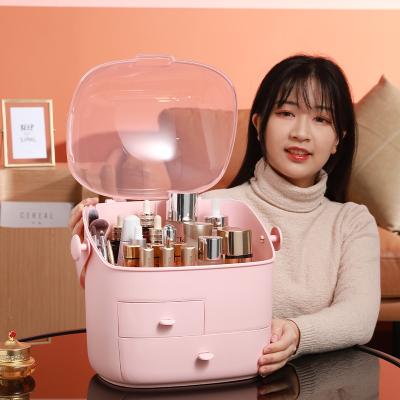 China Portable Makeup Drawer Organizer Makeup Organizer For Makeup Brush Holder Storage Box Viable Universal Cosmetics Storage Box for sale