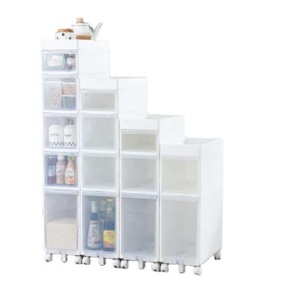 China Stocked Style 2021 Popular Living Room Kitchen Kids Drawer Plastic Storage Cabinets for sale