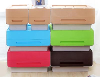 China Viable Colorful Front Open Transparent Drop High Quality Plastic Storage Box for sale