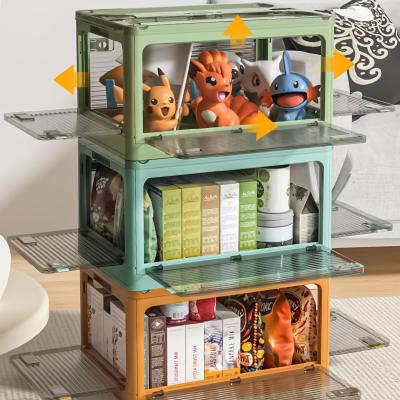 China Good Quality Cheap Viable Household Collapsible Folding Clothes Organizer Foldable Bin Plastic Storage Box for sale