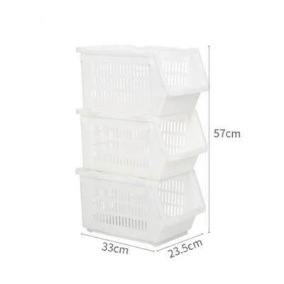 China Modern Design Sustainable Home Kitchen Plastic Sundries Fruit Vegetable Storage Basket for sale