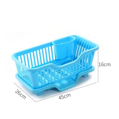 China Kitchen Easy Detachable Clean Multifunctional Drainer Design Stocked Plastic Dish Rack for sale