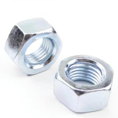 China Heavy Industry Hardware Fasteners Anodized Galvanized Metal Hex Left Hand Thread Nut 8mm 10mm x 1.25 for sale