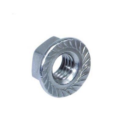 China Heavy Industry Factory Hardware Fasteners Standard Nuts Zinc Hex Steel Hex Flange Metal Lock Nut Din 6923 for sale