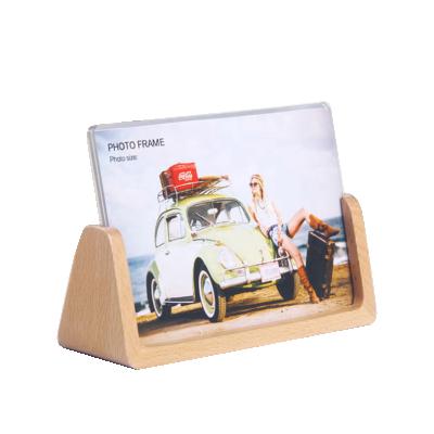 China Simple 4x6 5x7 6x8 8x10 Decorative Wooden Picture Picture Photo Acrylic Frame For Table Top for sale