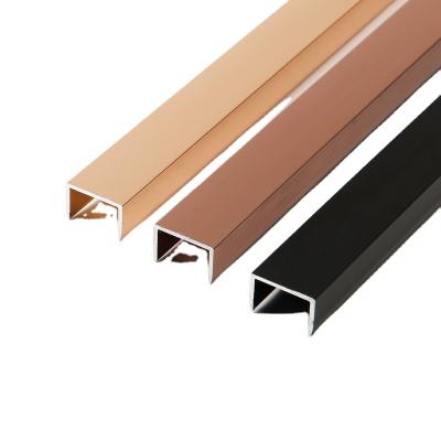 China Home Decoration Floor Tile Trim Bedroom Tile Aluminum U-Shaped Trim for sale