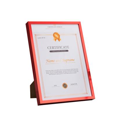 China Simple Style Fashion Photo Frame A4 A3 Aluminum Alloy Certificate Wall Mounted Photo Frame for sale