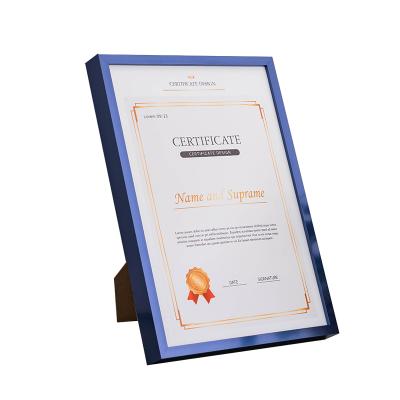 China Simple Commercial Frame Aluminum Alloy A4 A3 Certificate Hanging Frames Photo Frame for sale