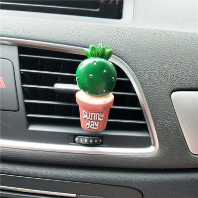 China Potted Car Air Freshener Truck Sports Fresh Air Cactus Plastic Design Making Machine Made Hot Vendor Car Aromatherapy for sale