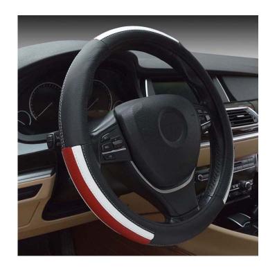 China Universal Car Wheel Cover Softand Custom Car Steering Luxury Genuine Leather Comfortable Decorations for sale