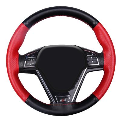 China Popular High Quality Anti Slip Diy Wheel Cover Universal Genuine Leather Steering Point for sale