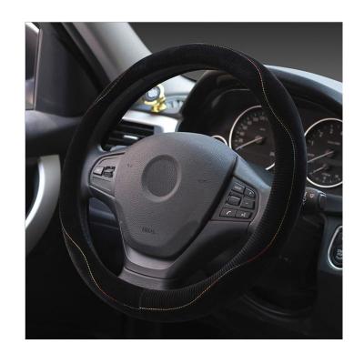 China Warm Comfortable Feeling Winter Driving Steering Wheel Cover With Fur for sale