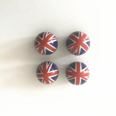 China Easy Installation Dustproof Valve Covers Electric Car Motorcycles UK USA Flag Tire Valve Cover Valve Stem Caps for sale