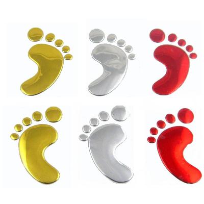 China Eco-friendly Waterproof PVC 3D Footprint Feet Car Window Stickers And Decals for sale