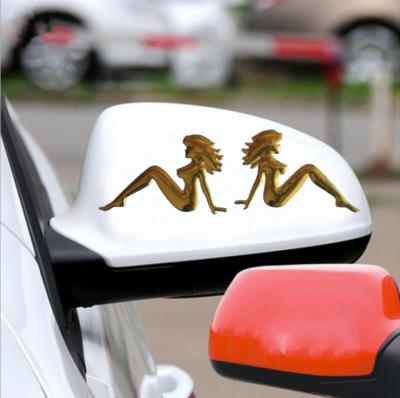 China 3D Eco-friendly Naked Lady Car Stickers And PVC Waterproof Back To Back Decals For Women for sale