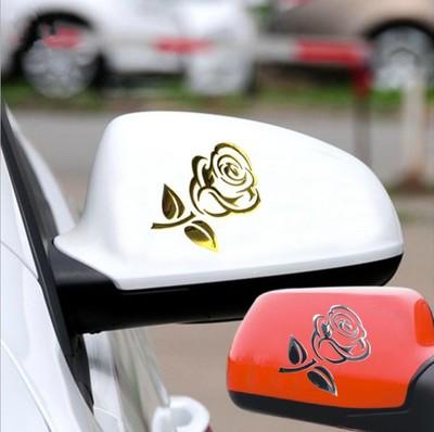 China 3D Eco-friendly Waterproof PVC Rose Automobile Car Decal Stickers For Laptop Hyundai External Car Stickers for sale