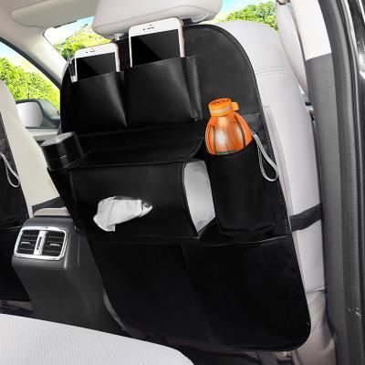 China Large Travel Accessories Eco-friendly PU Car Bag Storage Organizer Cover Car Back Seat Leather Bag for sale