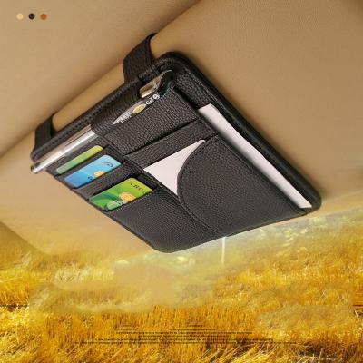 China Multifunctional Travel Car Storage Card Package Bag Card Clip Storage Multifunctional Sunglasses Clip Holder for sale