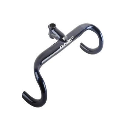 China Road Bicycles New Design Compact Road Bike Handlebar For 31.8mm Steerer Tube Compatible 28.6mm Steerer Road Racing SLR Aero Handlebar for sale