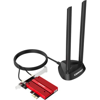 China Comfast AX200 WIFI6 Dual Band Desktop Wireless Adapter 3000mbps PCI-E Wifi Adapter BT 5.1 for sale