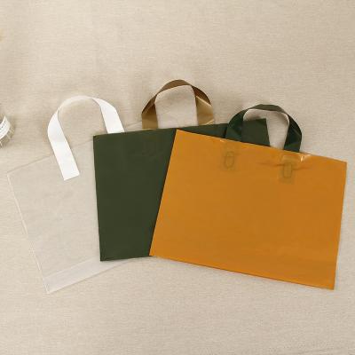 China Wholesale Spot Custom Logo Waterproof Clothing Store Handbag LDPE Plastic Shopping Bag for sale