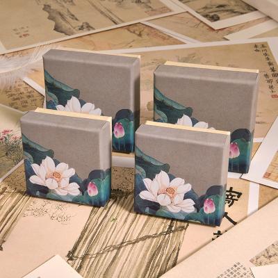 China Custom Pattern Printing Vintage Earring Necklace Packaging Storage Small Jewelry Gift Box for sale