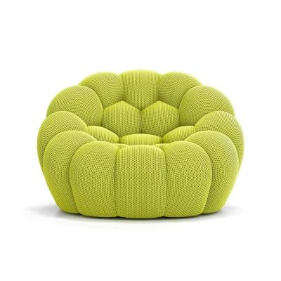 China French Design Slipcovered Chair Comfortable Honeycomb Lounger One Seater Bubble Lazy Fabric Sofa For Living Room for sale