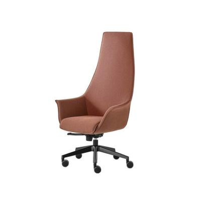 China Comfortable Durable Business Conference Chair Swivel With Swivel Wheels Office Chair Leather Executive Armchair for sale