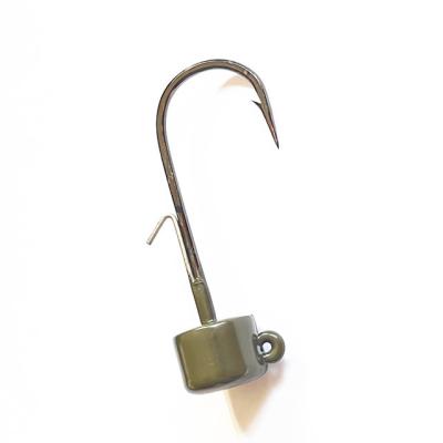 China Tungsten Mushroom Shaped Normal Green Tungsten Ned Rig Jig Head Hooks Pumpkin for sale