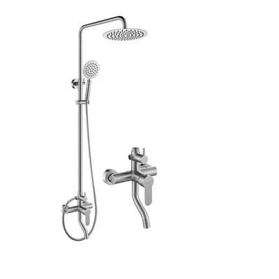 China 304 Stainless Steel Rain Shower Pressurized Shower Set Hot And Cold Home Bathroom for sale