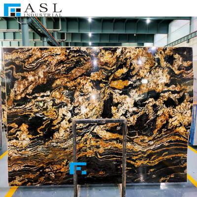 China Fantastic natural modern tauren cosmic gold black granite for sale