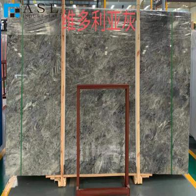 China New Modern Victoria Gray Marble Slab With Green Veins for sale