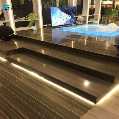 China Modern Polished Wooden Wall Tile Obama Wood Grain Eramosa Marble for sale