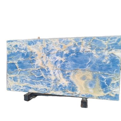 China Good quality modern blue onyx marble slabs and blue onyx tiles for sale